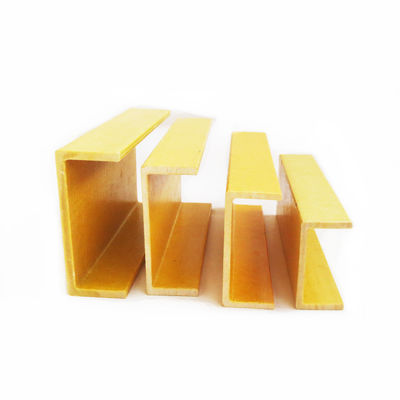 Hoge sterkte aangepaste FRP Pultrusion C-kanaalprofielen 18 mm tot 810 mm breedte
