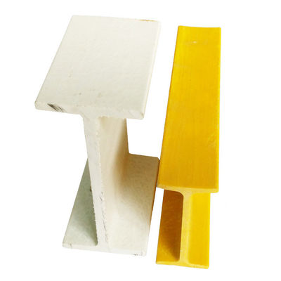 Gepersonaliseerde kleuren Super glad oppervlak Hoge sterkte FRP Pultrusion I Shape Beam Profielen