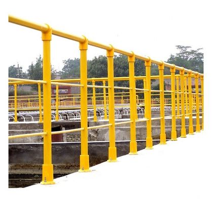 36 mm 50 mm FRP ronde buis handrail veiligheidsrail van glasvezel met open gebied 40%