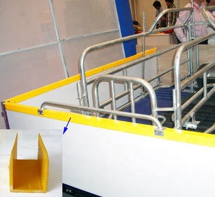 Techniek Pultrusion GFRP C-kanaal van glasvezel voor 30 mm bordrandbescherming/bedekking