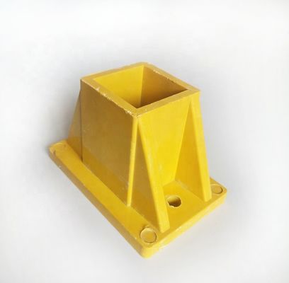 Pultruded 50mm Square Tube FRP Handrail Fence Post Base met snijcapaciteit