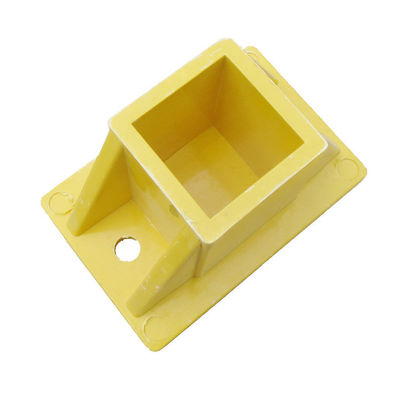 Pultruded 50mm Square Tube FRP Handrail Fence Post Base met snijcapaciteit