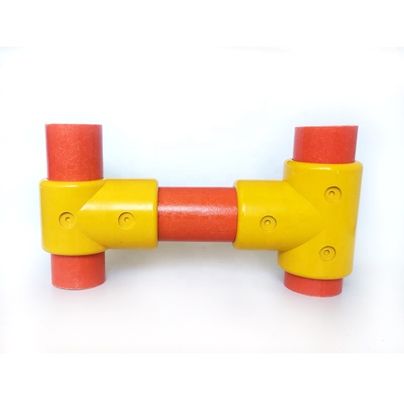 Industriële stijl 50 mm FRP handrail/heining systeem GRP handrail accessoires Clamp T Fittings Cross Tee