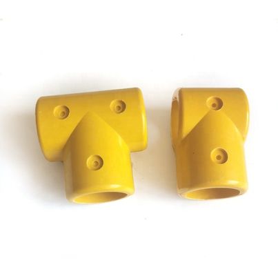 Industriële stijl 50 mm FRP handrail/heining systeem GRP handrail accessoires Clamp T Fittings Cross Tee