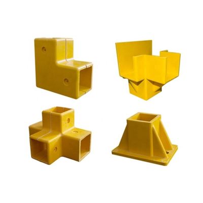 Ronde/vierkante leuningen FRP handrail fittings voor industrieel ontwerp glasvezel leuningen