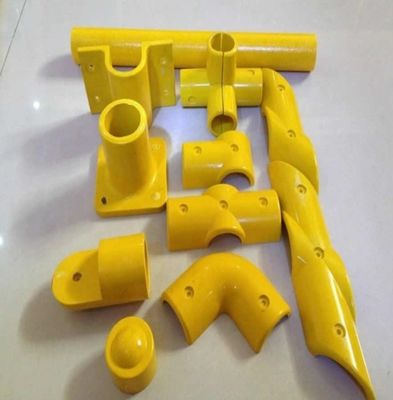 Ronde/vierkante leuningen FRP handrail fittings voor industrieel ontwerp glasvezel leuningen