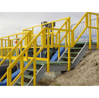 Industriële buitentrappen Veiligheidshandgrepen Geïsoleerde glasvezel anti-veroudering FRP-handgrepen