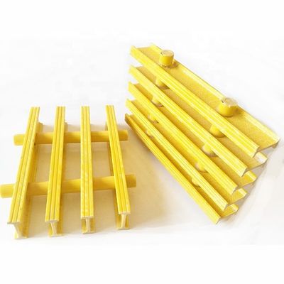 Hogersterke FRP glasvezel composiet rooster met aangepaste lengte 25 mm tot 65 mm