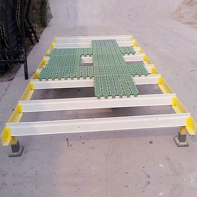 Techniek Pultrusion Pig Fiberglass Floor Support Beam voor hoge sterkte FRP Pig Slates
