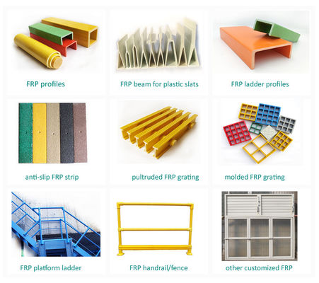 FRP glasvezel product rooster/handrail/ladder/platform met open oppervlak 40% 80%