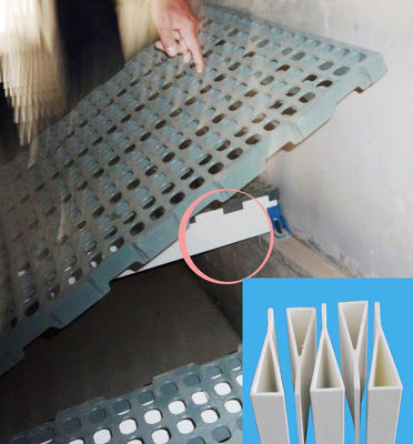 Glanzige snijservice 120 mm hoge glasvezel driehoekige steunbalk voor pluimveevloeren