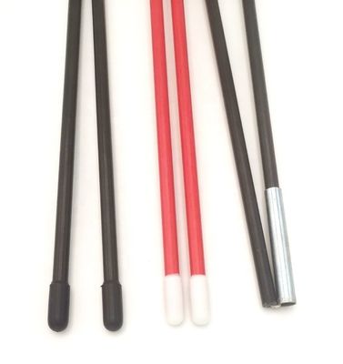 Op maat gemaakte kleuren 7,9 mm 9,5 mm 11 mm glasvezel tentpalen GFRP FRP Plastic tentstaaf glad