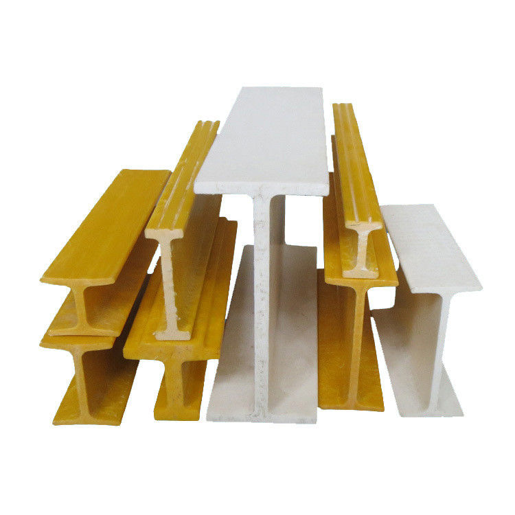 Gepersonaliseerde kleuren Super glad oppervlak Hoge sterkte FRP Pultrusion I Shape Beam Profielen