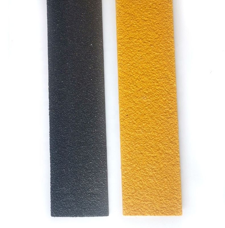FRP-materiaal Anti-slip glasvezel samengestelde trapstrook voor dekbedekking 1m tot 11,6m lengte