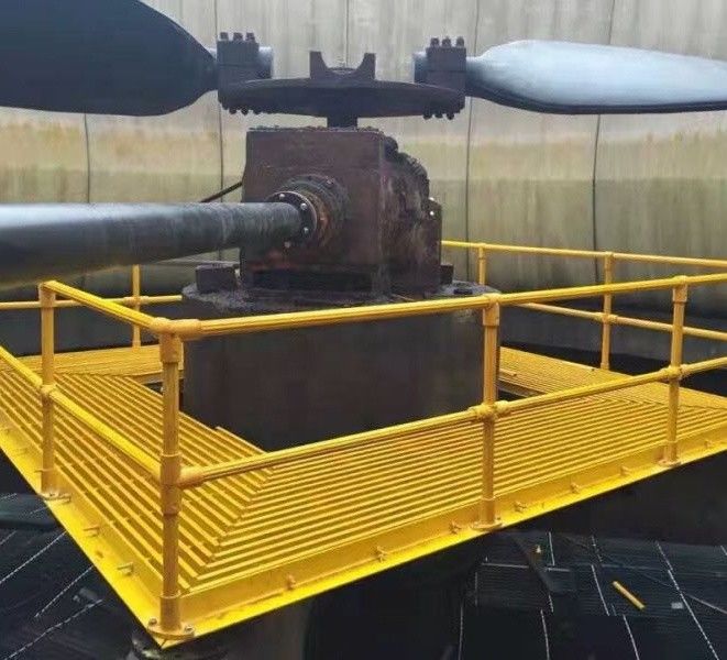 Snijdienst FRP-werkplatform met corrosiebestendig handrail en ladder