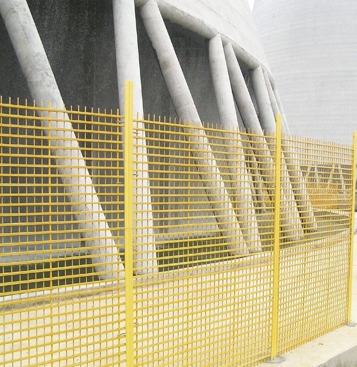 Geïsoleerd FRP hek voor koeltoren Glasvezel Versterkt Plastic Handrail UV-bescherming