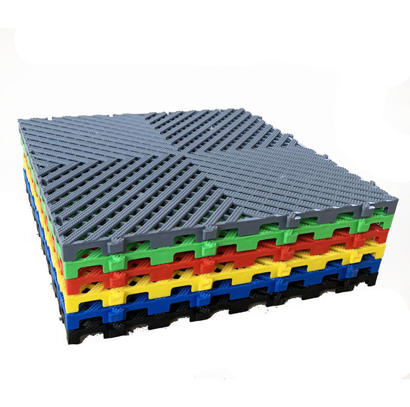 2.0cm PP Interlocking Garage vloer tegels vloer Autoverwas Grating Matten Anti slip Griet