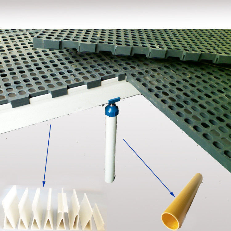Glanzige snijservice 120 mm hoge glasvezel driehoekige steunbalk voor pluimveevloeren