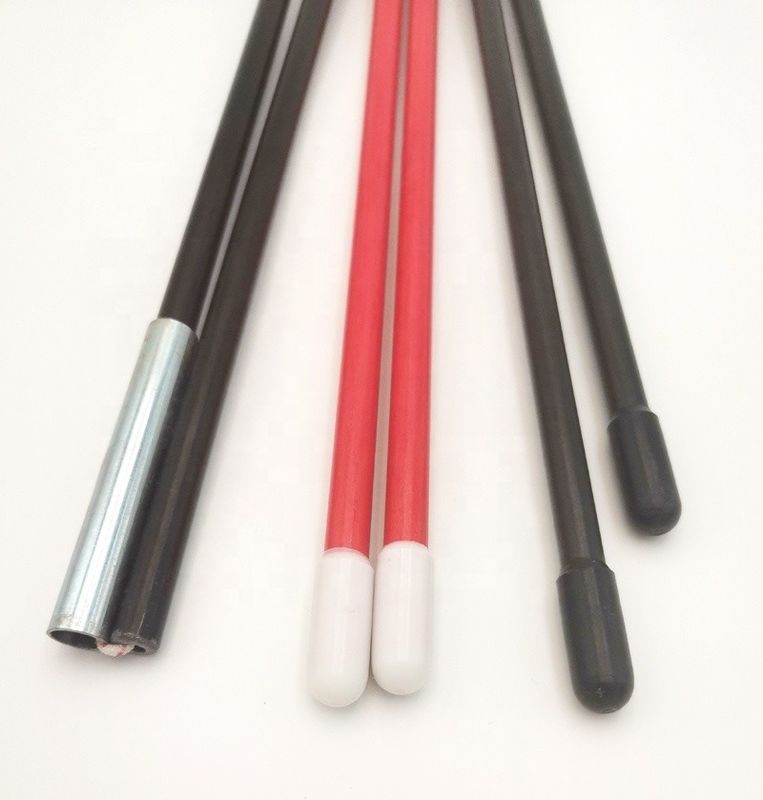 Op maat gemaakte kleuren 7,9 mm 9,5 mm 11 mm glasvezel tentpalen GFRP FRP Plastic tentstaaf glad